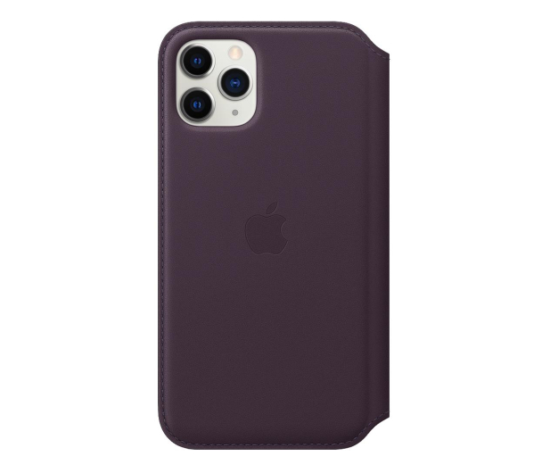 Etui Leather Folio do iPhone 11 Pro Aubergine fioletowe - 514651 - zdjęcie